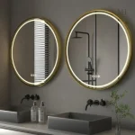 Miroir 60 cm avec éclairage LED, pratique et fonctionnel
