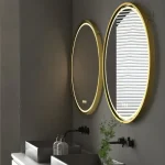 Miroir rond moderne, accessoire élégant pour votre espace salle de bain