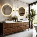 Miroir rond LED élégant pour éclairage optimal