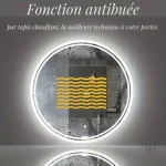 Miroir LED rond pour ambiance contemporaine