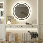 Miroir Rond Lumineux Salle de Bain avec Rétroéclairage LED
