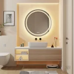 Miroir LED Antibuée pour Salle de Bain avec Éclairage Tactile
