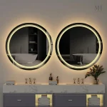 Miroir de Salle de Bain Stylé avec Rétroéclairage Pratique