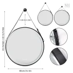 Miroir antibuée rond avec éclairage LED intégré