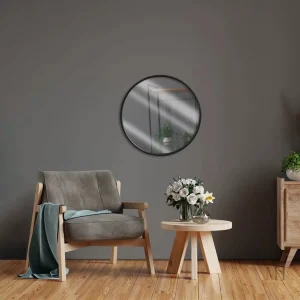 Miroir Rond Noir - Élégance intemporelle