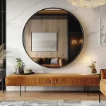Miroir Noir Chic – Élément essentiel pour une décoration raffinée