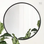 Miroir en bois noir, style rustique et raffiné
