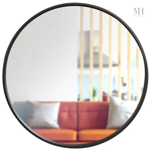 Miroir rond noir, touche moderne pour intérieur