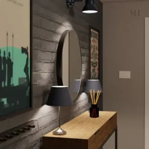 Miroir Rond Noir - Accessoire décoratif polyvalent
