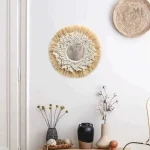 Miroir Rond 35 cm, ambiance rustique et chaleureuse