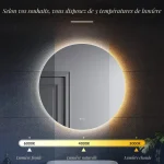 Miroir LED IP44, idéal pour espaces humides