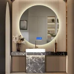 Miroir Rond LED Antibuée 100 cm pour Salle de Bain