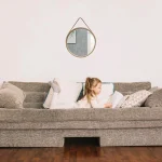 Miroir Rond Scandinave en bois naturel