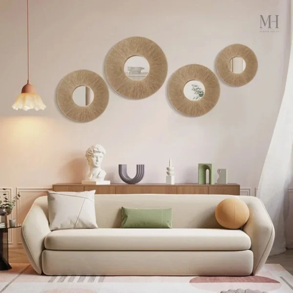 miroir-rotin-1 Miroir Rotin 30 cm - Style naturel et chic