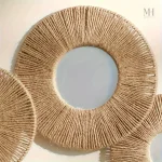 Miroir décoratif en rotin - 30 cm