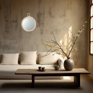 Miroir Rond en Rotin - Décoration Murale Naturelle