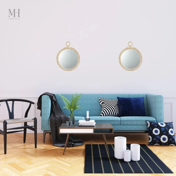 Miroir en Rotin - Style Naturel et Ambiance Détendue