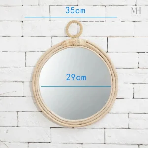 Miroir Murale en Rotin - Détails Naturels