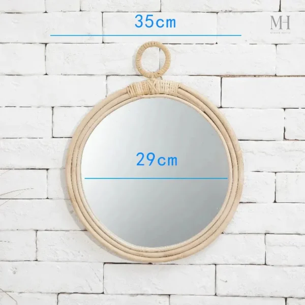Miroir Murale en Rotin - Détails Naturels
