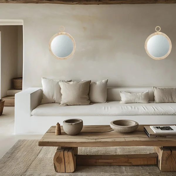 Miroir en Rotin - Design Écologique et Chic