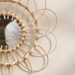 Miroir Rotin Soleil - Accessoire de Décor Bohémien