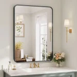 Miroir Salle d'Eau Rectangulaire Noir 60x90 cm