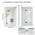 Miroir lumineux 120 x 70 cm pour une ambiance moderne