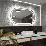 Grand Miroir Salle de Bain au Design Épuré