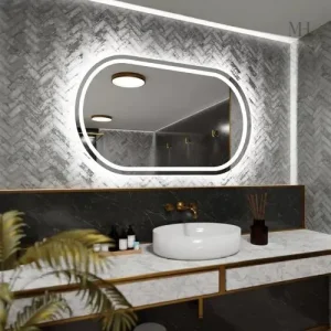 Grand Miroir Salle de Bain au Design Épuré