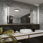 Miroir lumineux antibuée pour salle de bain moderne