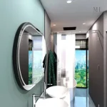 Grand miroir pour salle de bain moderne