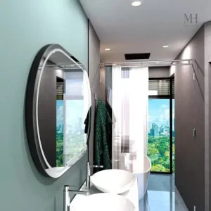 Grand miroir pour salle de bain moderne