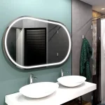 Miroir élégant adapté aux salles de bain spacieuses