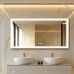 Miroir de salle de bain LED 160 cm avec désembuage intelligent