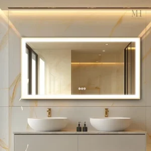 Miroir de salle de bain LED 160 cm avec désembuage intelligent