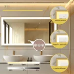 Miroir salle de bain lumineux avec fonction antibuée