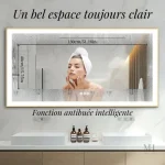 Miroir LED antibuée pour un reflet clair et net