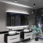 Miroir de salle de bain avec options avancées