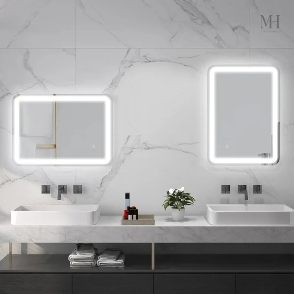 Miroir salle de bain 50x70 avec éclairage LED