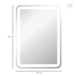 Miroir 50x70 salle de bain avec lumière LED