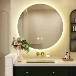 Miroir anti buée LED rond 70 cm pour salle de bain