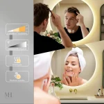 Miroir de salle de bain élégant avec éclairage LED