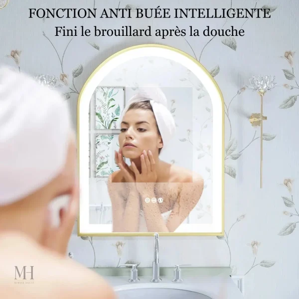 Miroir lumineux pour salle de bain design