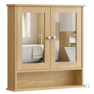 Miroir de salle de bain avec espace de rangement intégré
