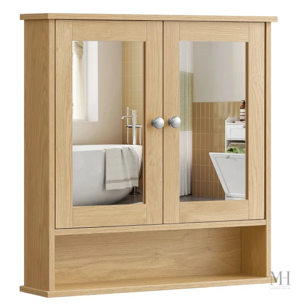 Miroir de salle de bain avec espace de rangement intégré