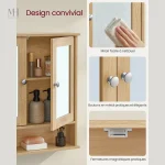 Accessoire de salle de bain : miroir avec rangement
