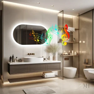 Miroir anti-buée LED pour salle de bain moderne