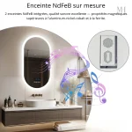 Miroir intelligent avec affichage LED intégré