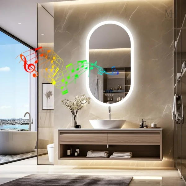 Miroir salle de bain lumineux et pratique