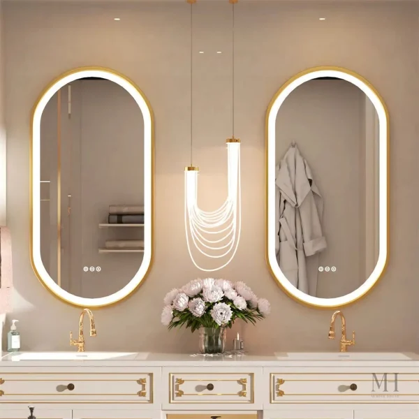 Miroir ovale 120x60 cm pour une touche élégante